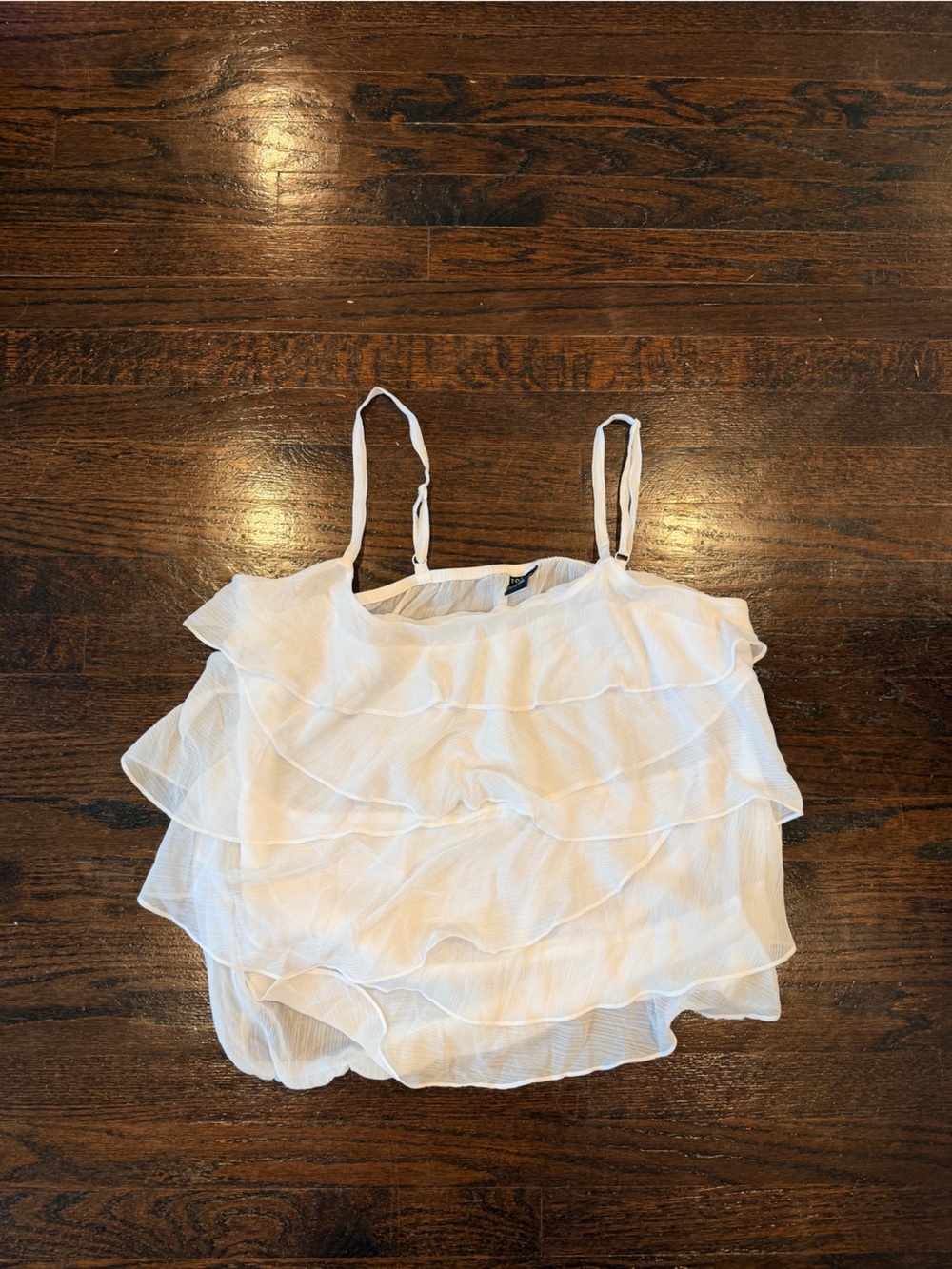 torrid White Layered Ruffle Spaghetti Strap Camisole